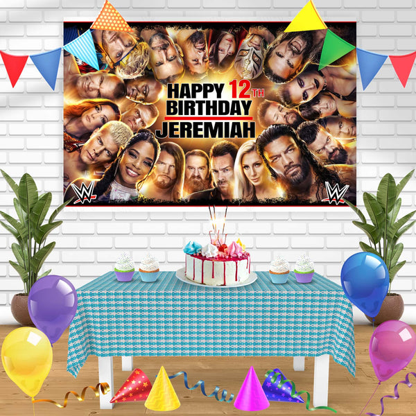WWE Royal Rumble 2024 Bn Birthday Banner Personalized Party Backdrop Decoration