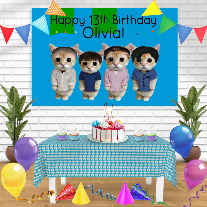 Weezer Cat Edition Bn Birthday Banner Personalized Party Backdrop Decoration