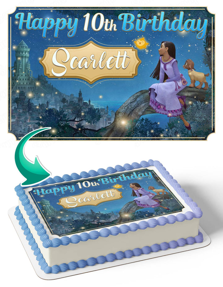 Wish Disney Asha Valentino 2023 Edible Cake Toppers