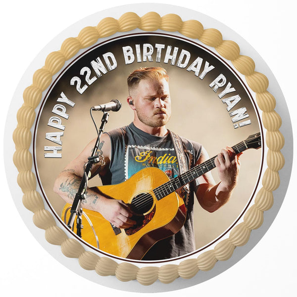 Zach Bryan Country Music Rd Edible Cake Toppers Round