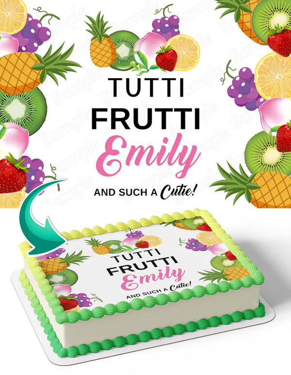 All Fruit Strawberry Orange Pineapple Peach Kiwi Grape GirlsAFG Edible Cake Toppers