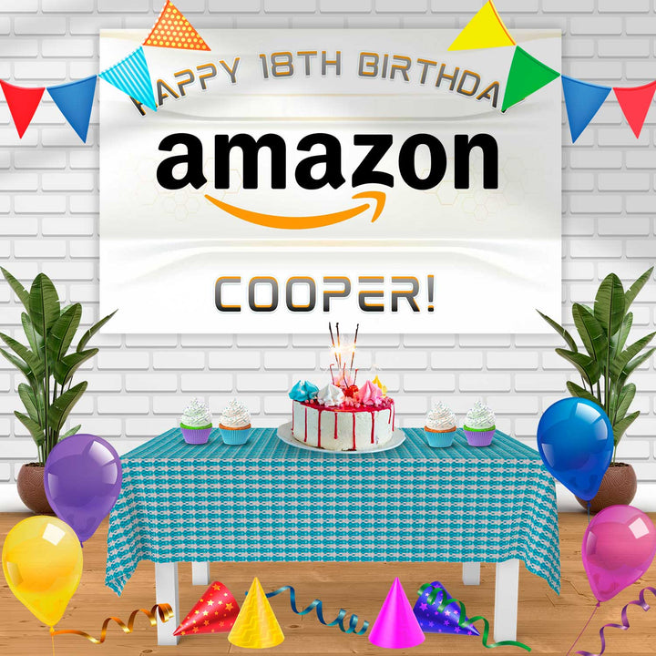 Amazon Amz Birthday Banner Personalized Party Backdrop Decoration