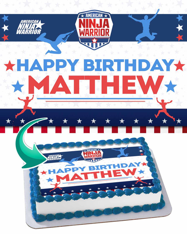 American Ninja Warrior Edible Cake Toppers