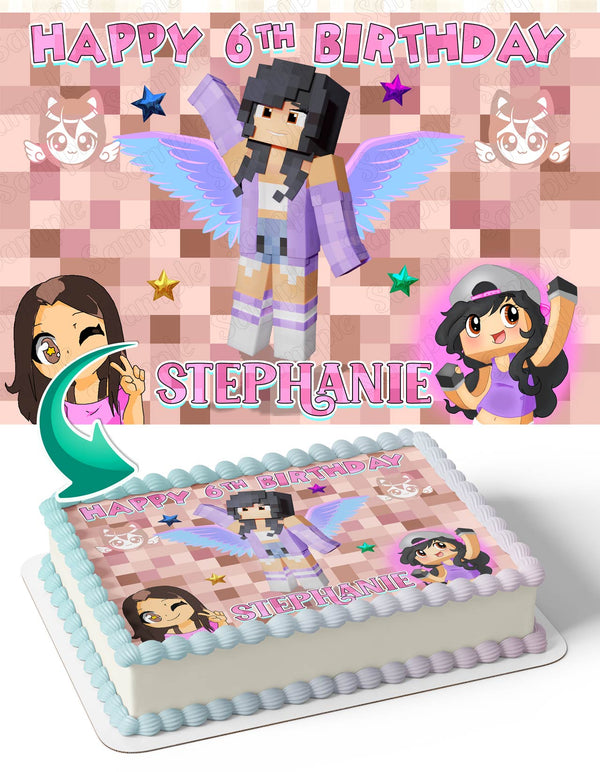 Aphmau Minecraft Youtuber Edible Cake Toppers