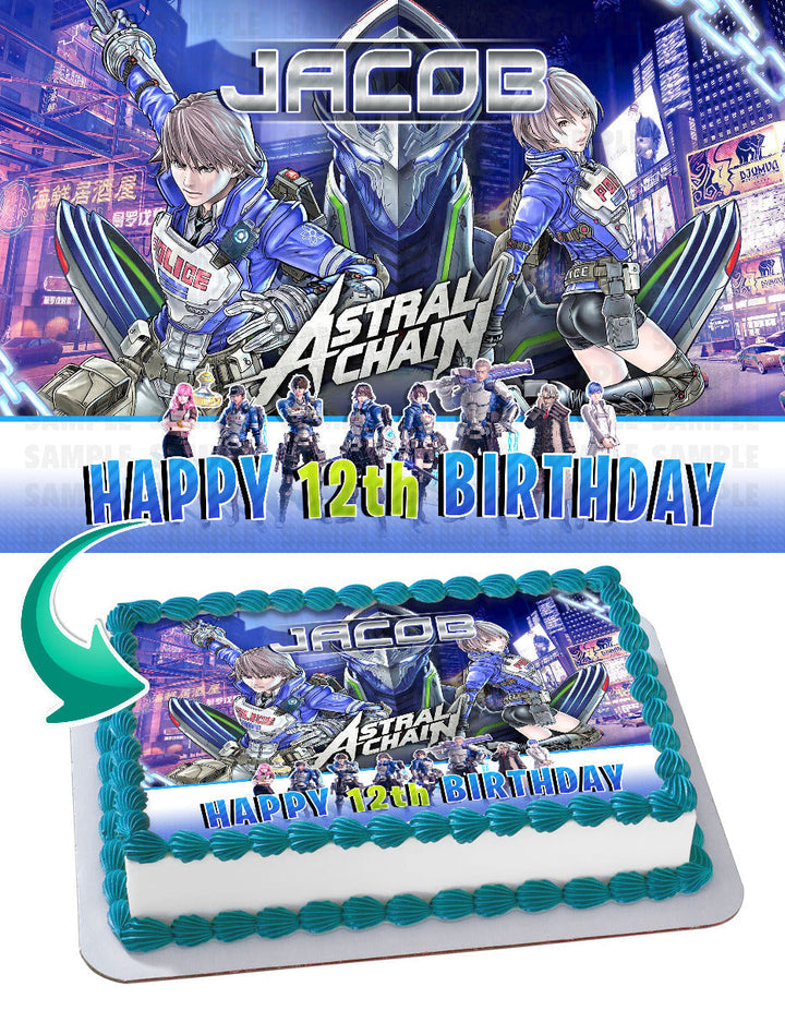 Astral Chain Edible Cake Toppers