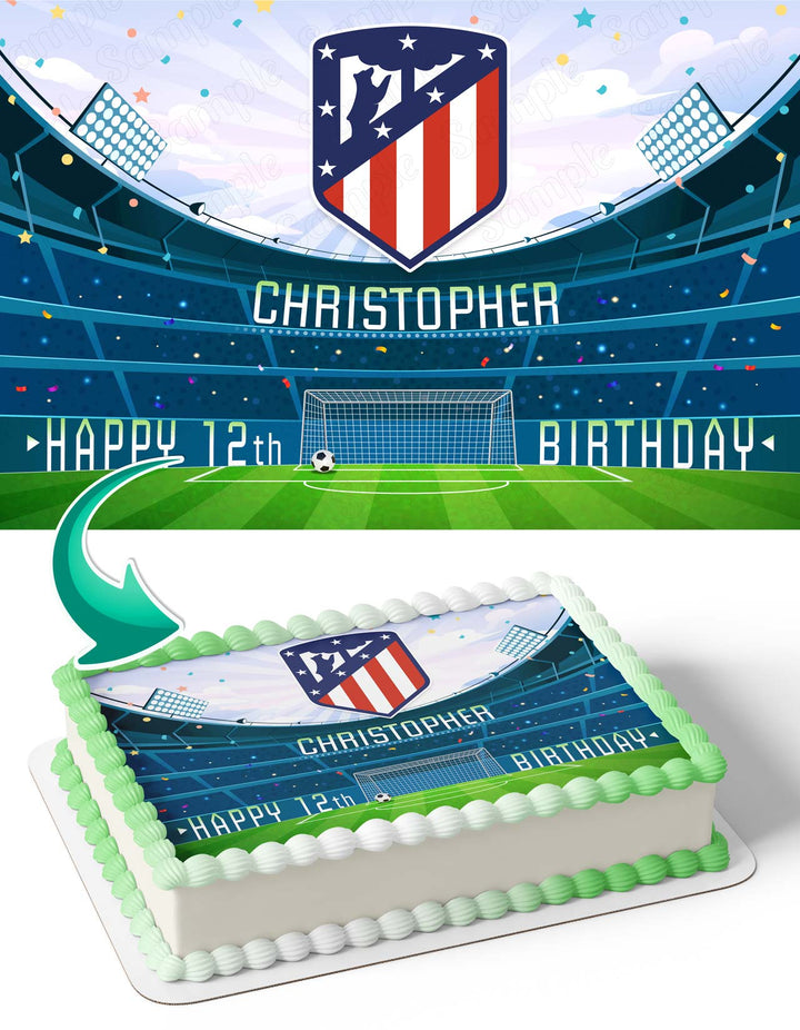 Atletico de Madrid Edible Cake Toppers