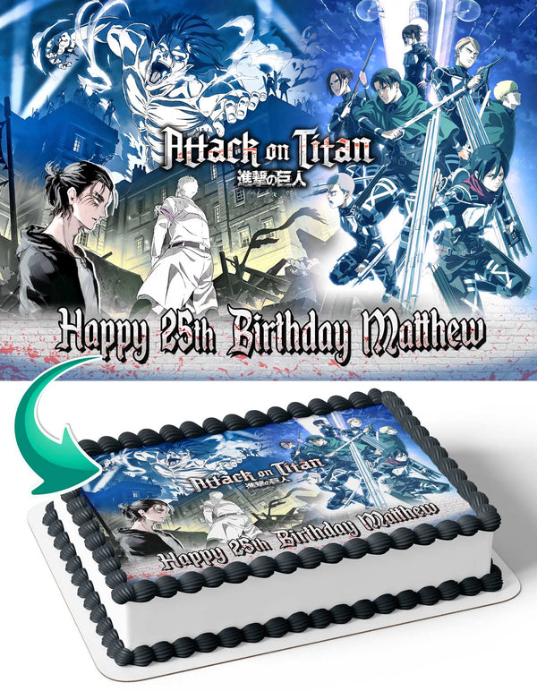 Attack on Tittan Season 4 Edible Cake Toppers