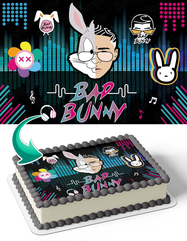 Bad Bunny Reggaeton Edible Cake Toppers