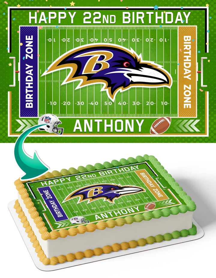 Baltimore Ravens Edible Cake Toppers