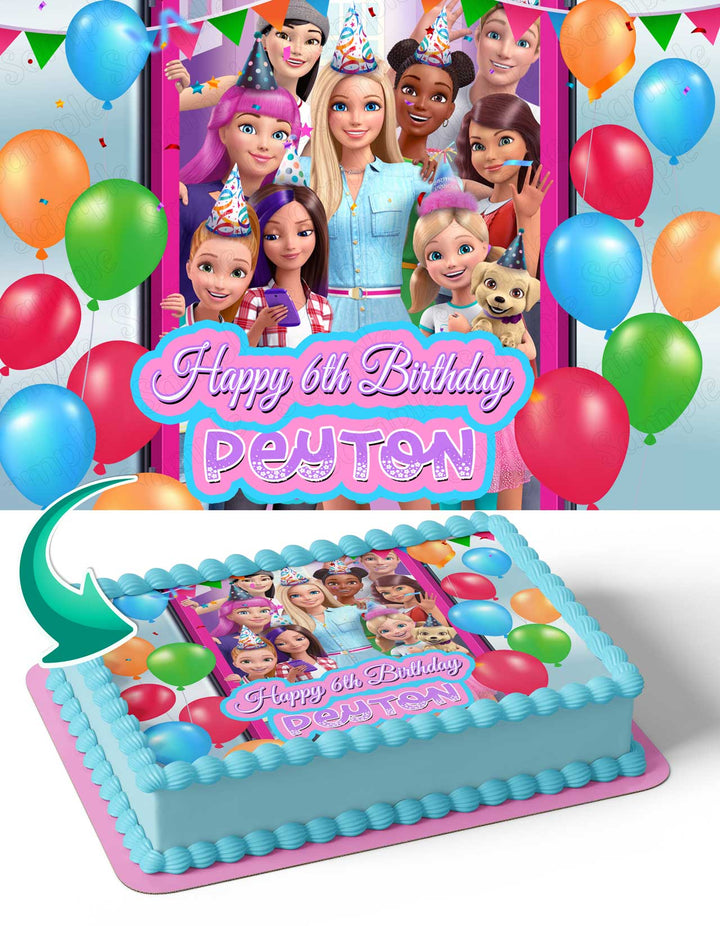 Barbie Dreamhouse Edible Cake Toppers