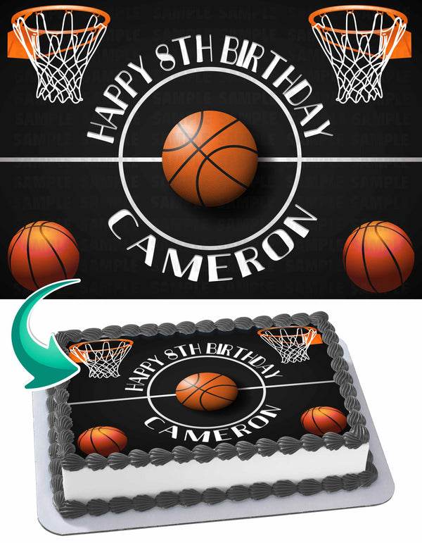 Basketball Fan Edible Cake Toppers