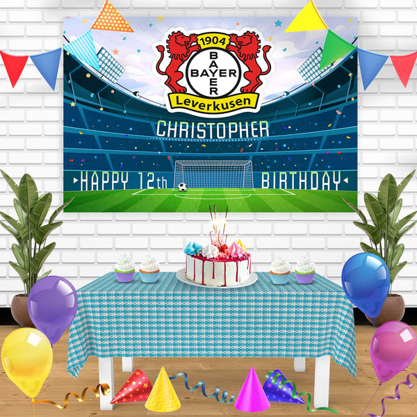 Bayer 04 Leverkusen Birthday Banner Personalized Party Backdrop Decoration