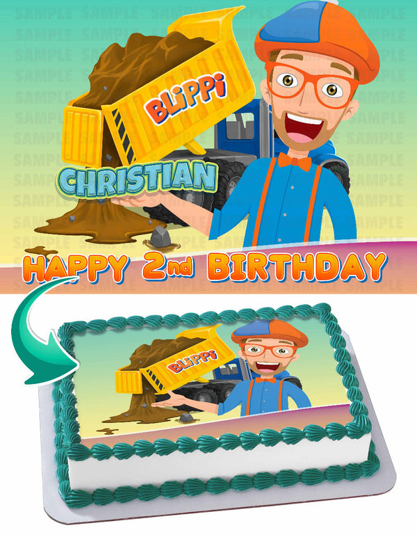 Blippi 2 Edible Cake Toppers