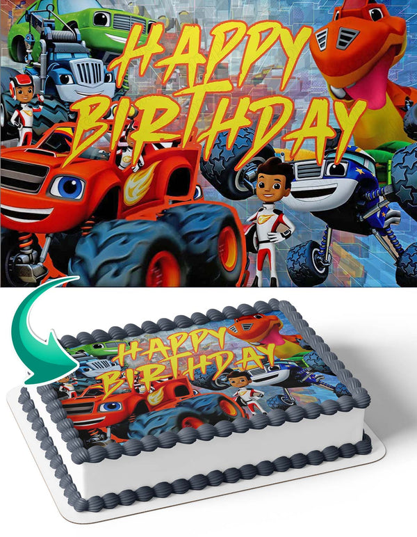 Blaze and the Monster Machines Racers Edible Cake Toppers