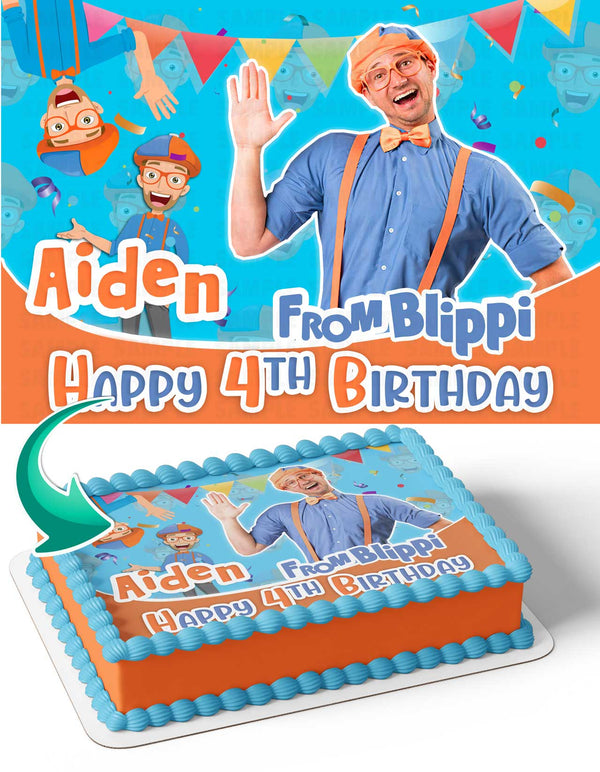 Blippi BP Edible Cake Toppers