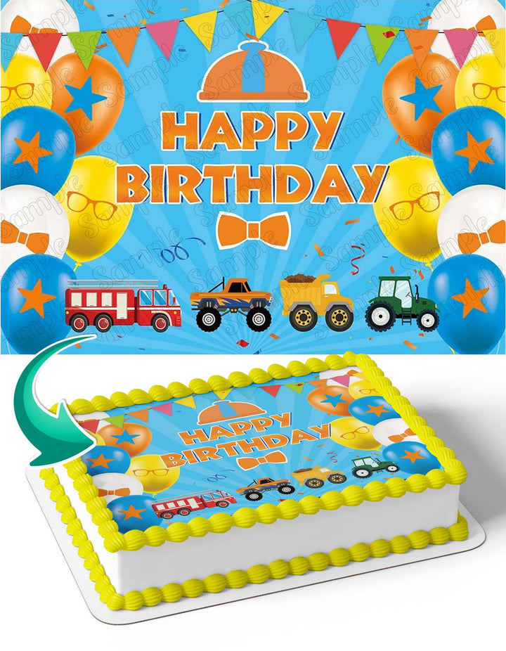 Blippi Kids Learning Games Edible Cake Toppers