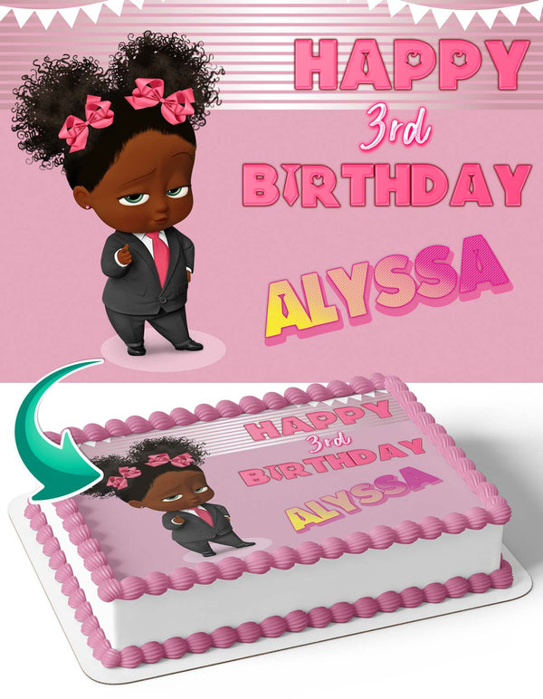 Baby Boss Girl Edible Cake Toppers