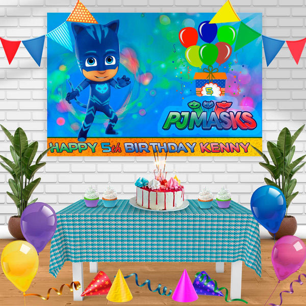 catboy Birthday Banner Personalized Party Backdrop Decoration