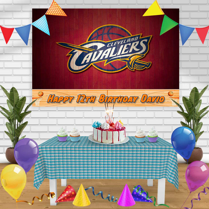 CAVALIERS Birthday Banner Personalized Party Backdrop Decoration