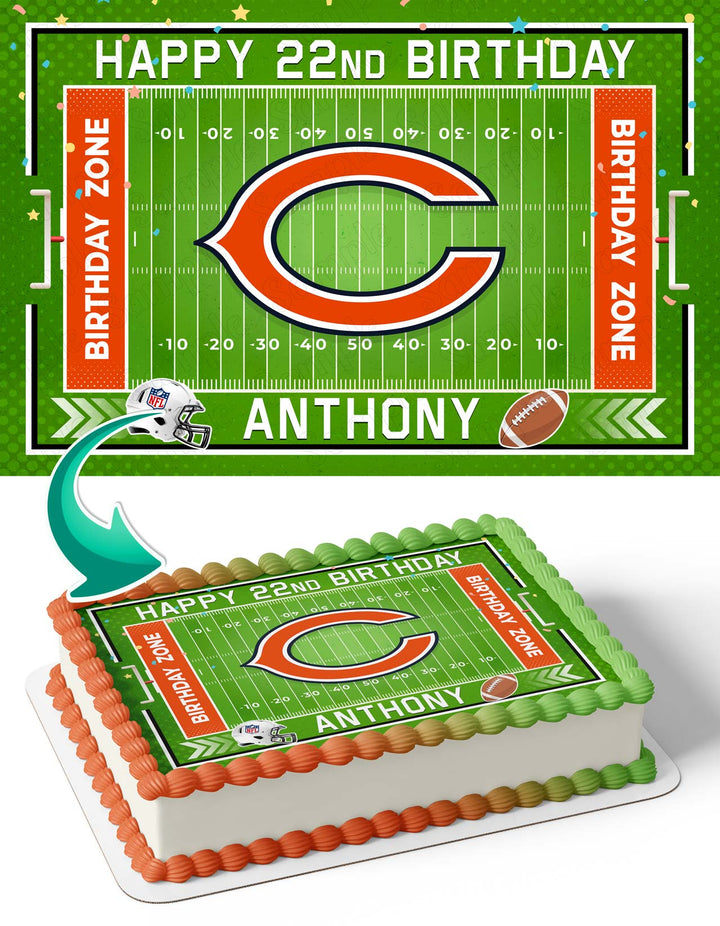 Chicago Bears Edible Cake Toppers