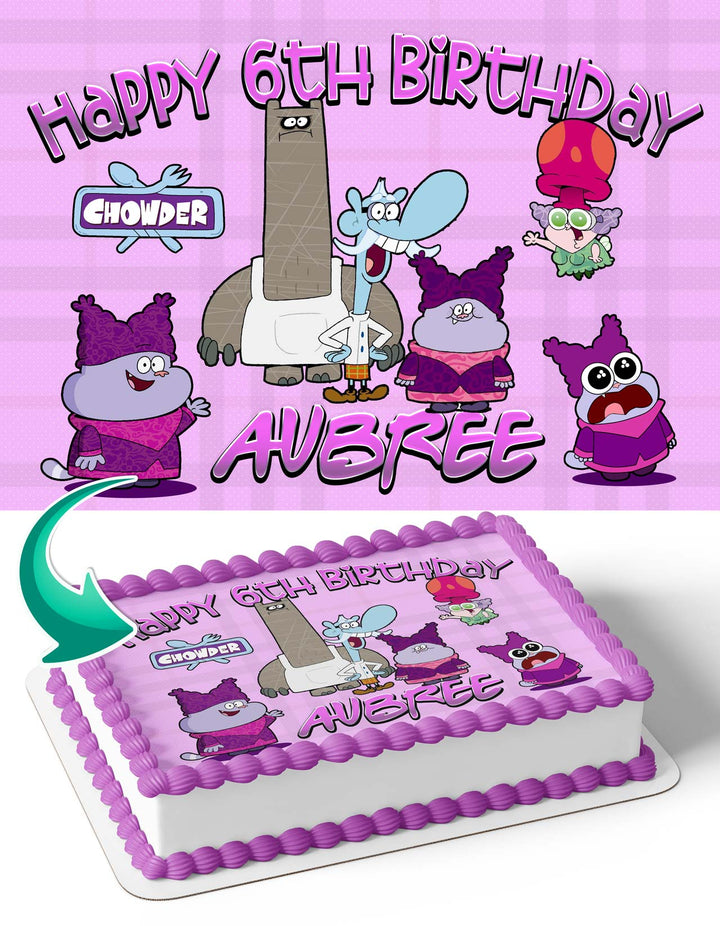 Chowder Show Edible Cake Toppers