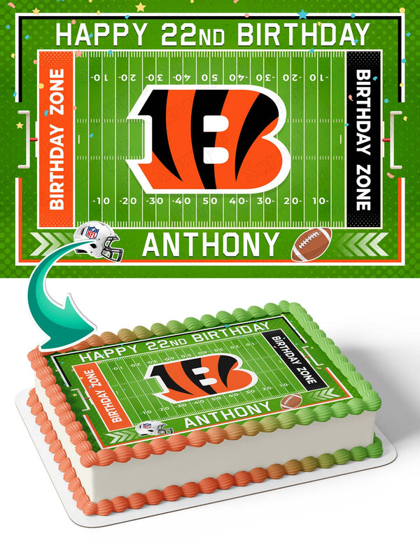 Cincinnati Bengals Edible Cake Toppers