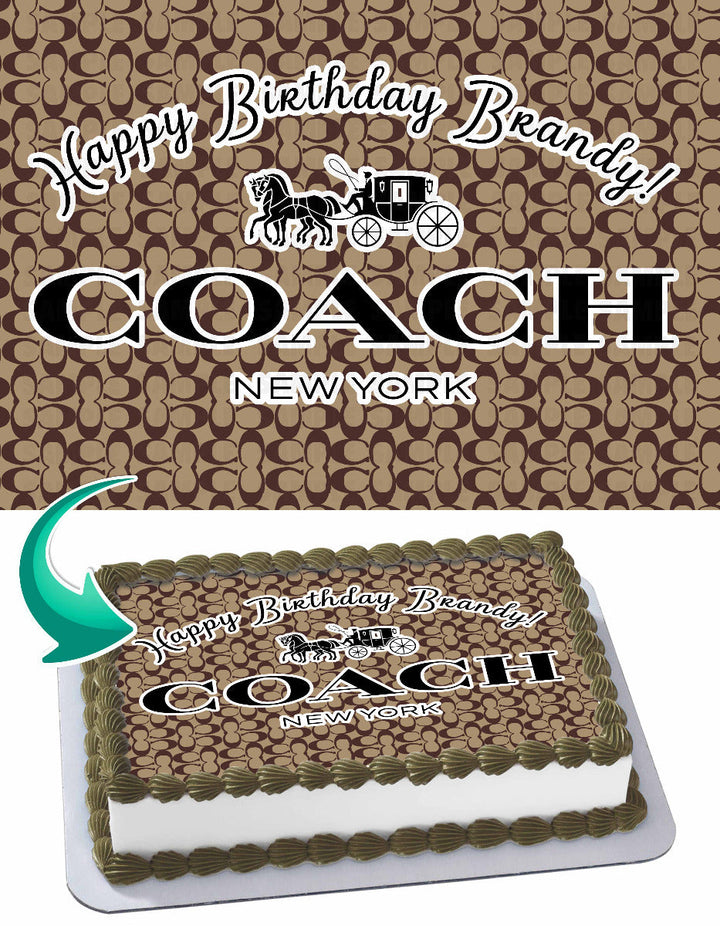 Coach New York Edible Cake Toppers