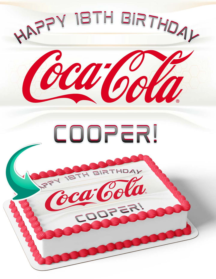 Coca Cola Edible Cake Toppers