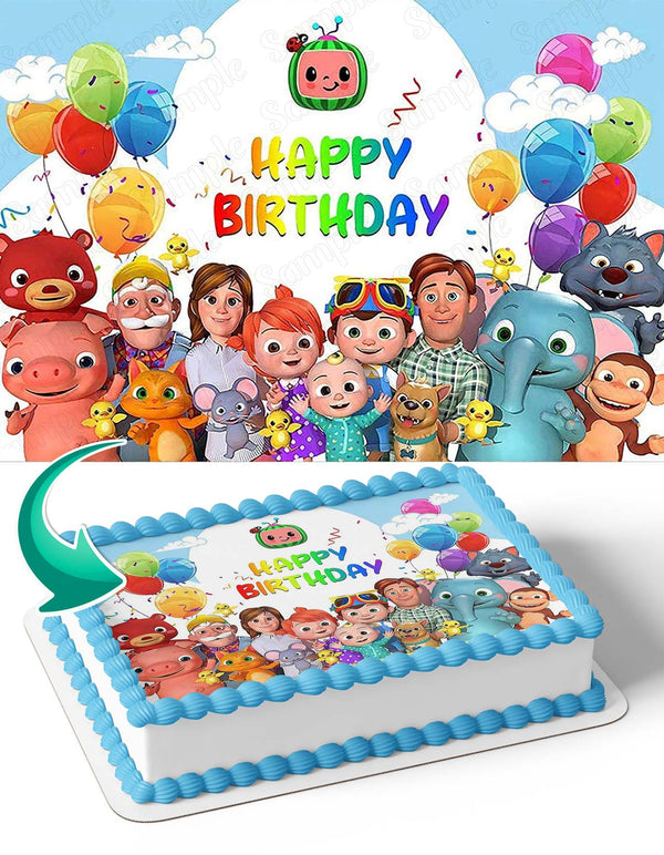 Cocomelon Cartoon Baby BC Edible Cake Toppers