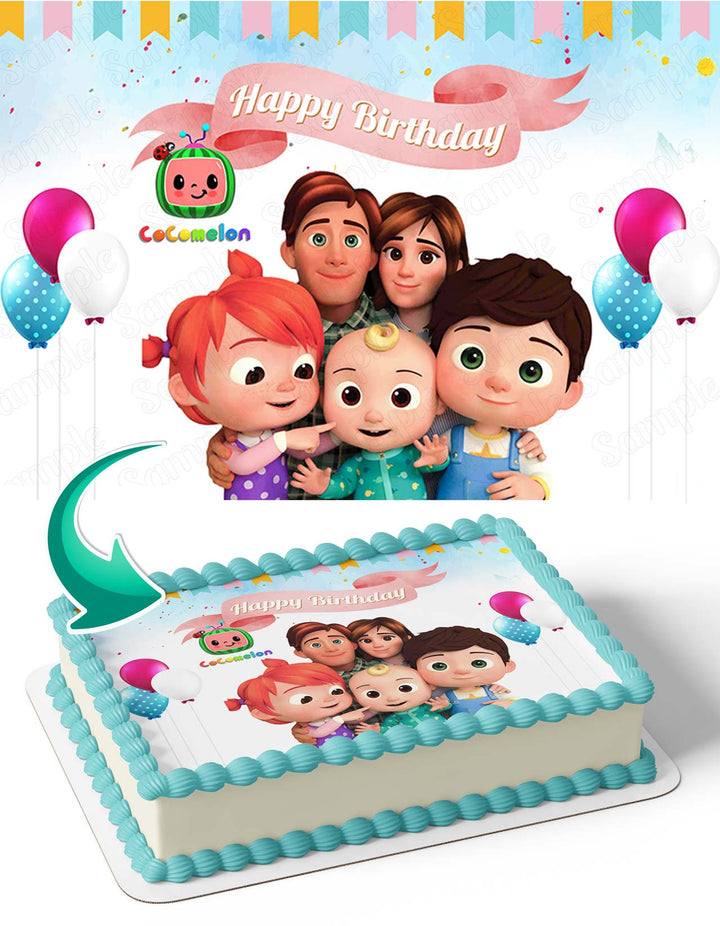 Cocomelon Kids TV Cartoon Edible Cake Toppers