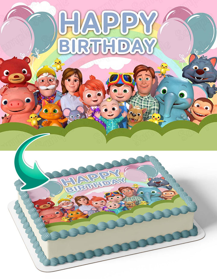 Cocomelon Kids TV Series Edible Cake Toppers