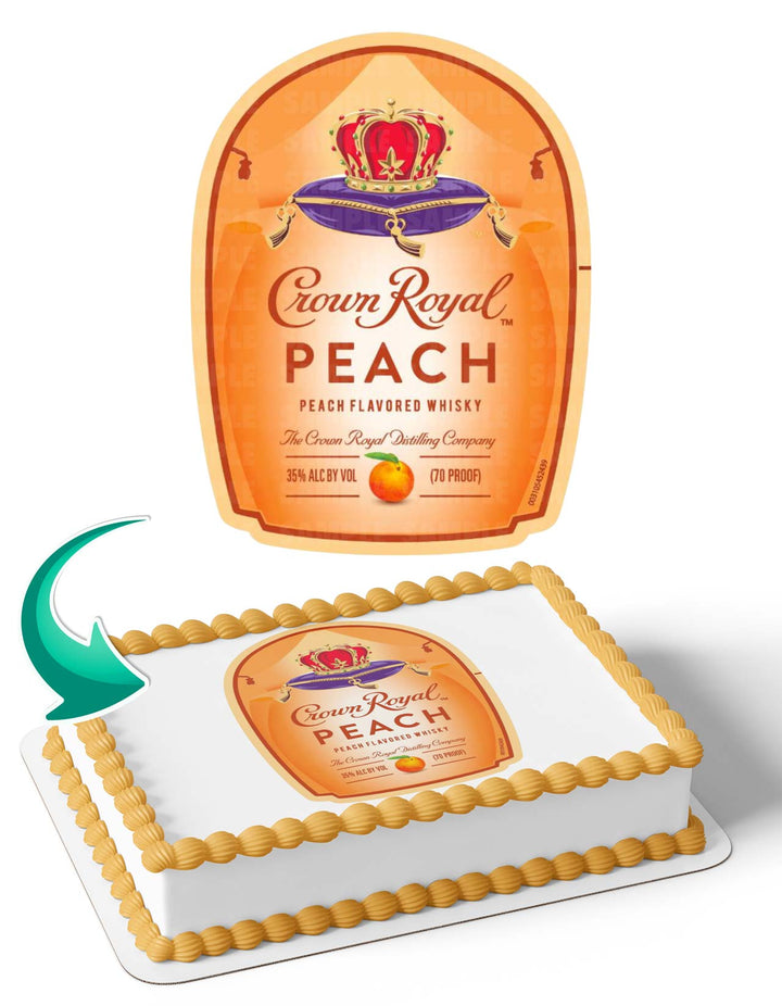 Crown Royal Peach Edible Cake Toppers