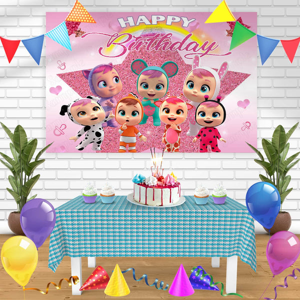 Cry Babies Magic Tears Bn Birthday Banner Personalized Party Backdrop Decoration