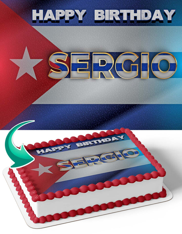 Cuba Edible Cake Toppers