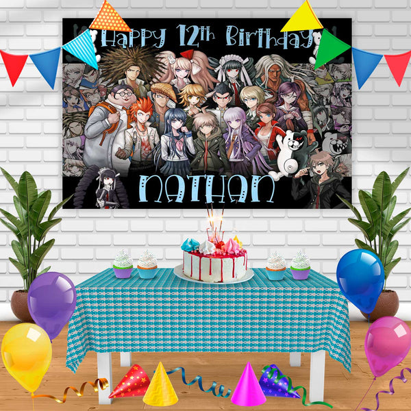 Danganronpa Birthday Banner Personalized Party Backdrop Decoration