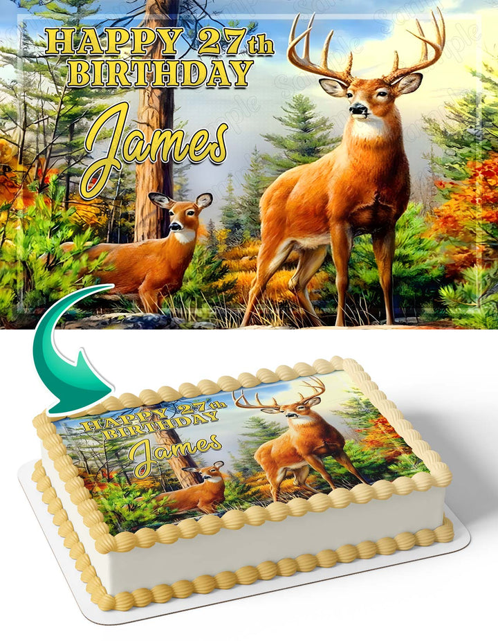 Deer Hunting Season Edible Cake Toppers