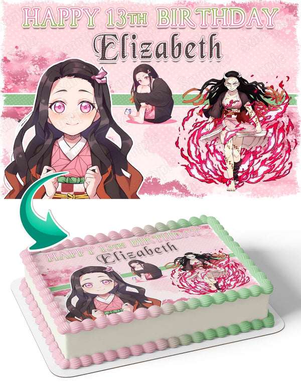 Demon Slayer Season 3 Nezuko Edible Cake Toppers