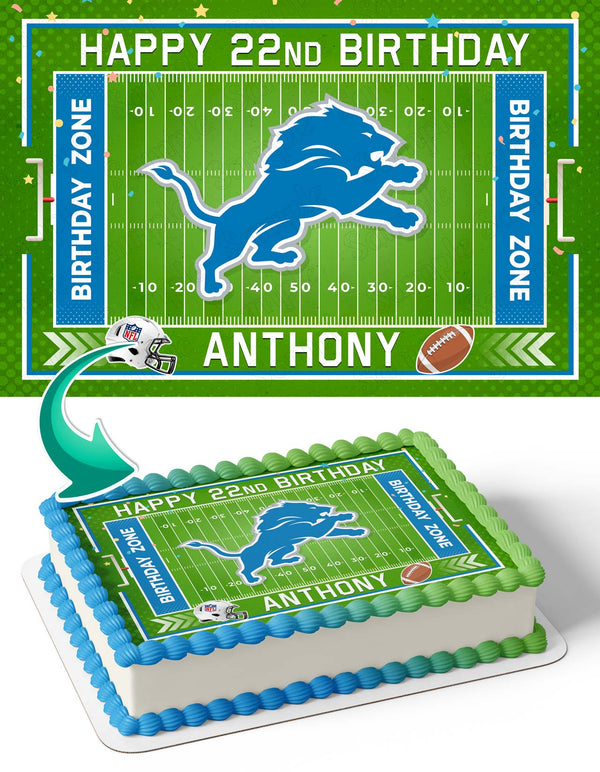 Detroit Lions Edible Cake Toppers