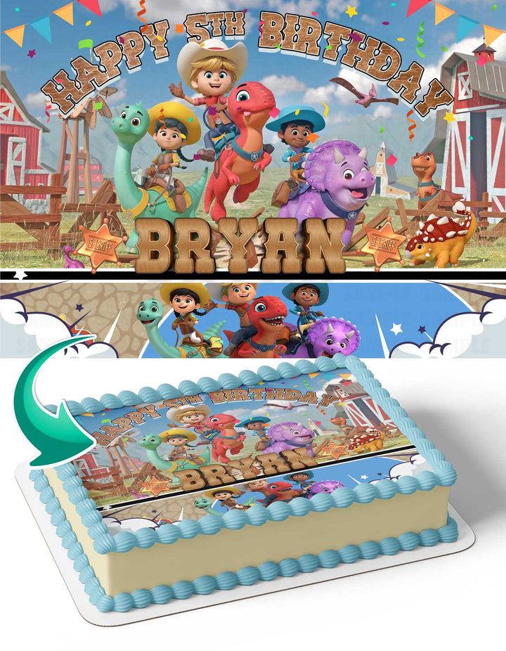 Dino Ranch Edible Cake Toppers