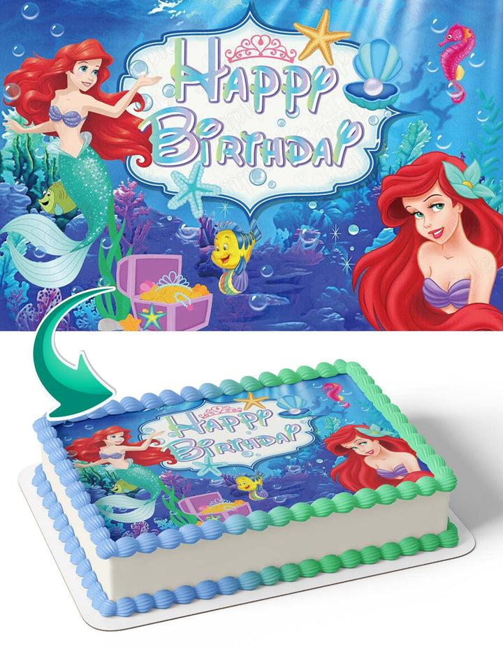 Disney Princess Ariel The Little Mermaid Edible Cake Toppers