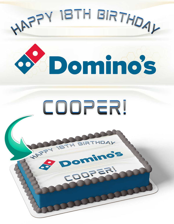 Dominos Pizza Edible Cake Toppers