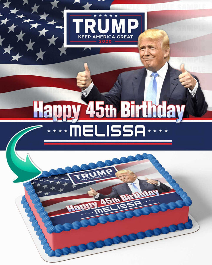 Donald Trump 2024 Make America Great Again Edible Cake Toppers