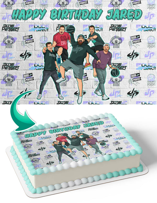 Dude Perfect Team Sports Edible Cake Toppers