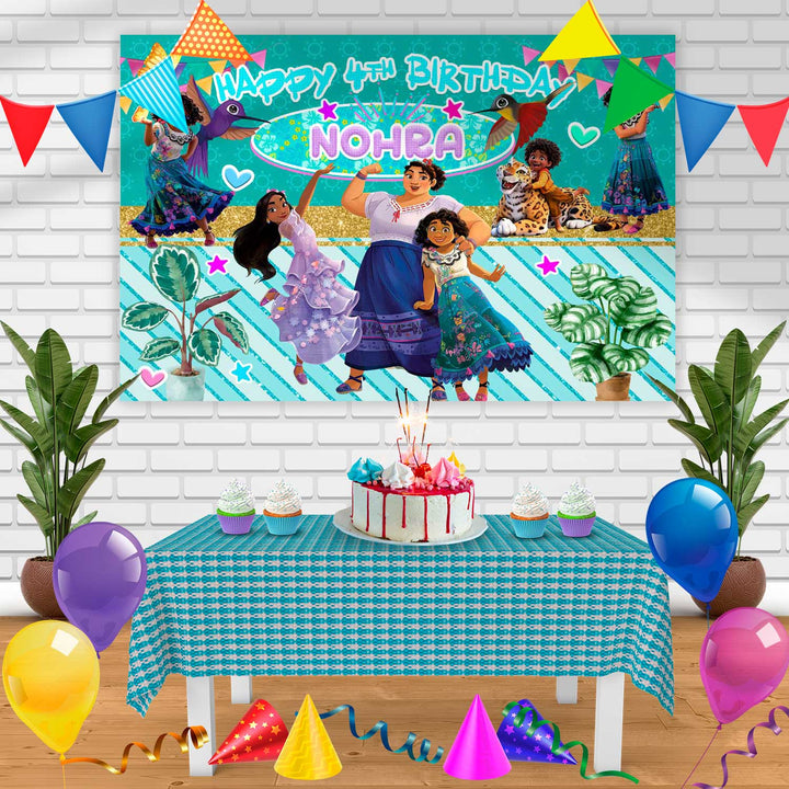 Encanto Movie Disney Birthday Banner Personalized Party Backdrop Decoration