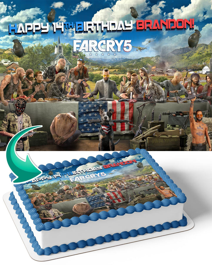 Far Cry 5 Edible Cake Toppers