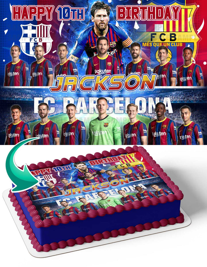 FC Barcelona Edible Cake Toppers