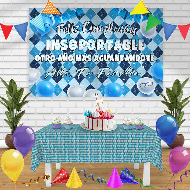 Feliz Cumpleanos Insoportable Papa Birthday Banner Personalized Party Backdrop Decoration