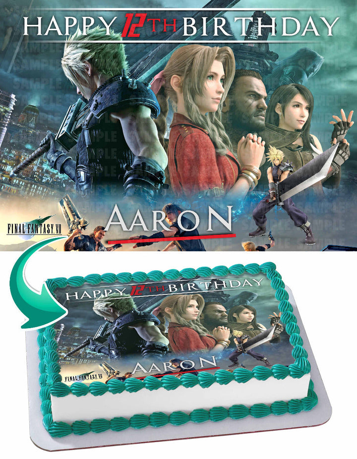 Final Fantasy VII Remake Edible Cake Toppers