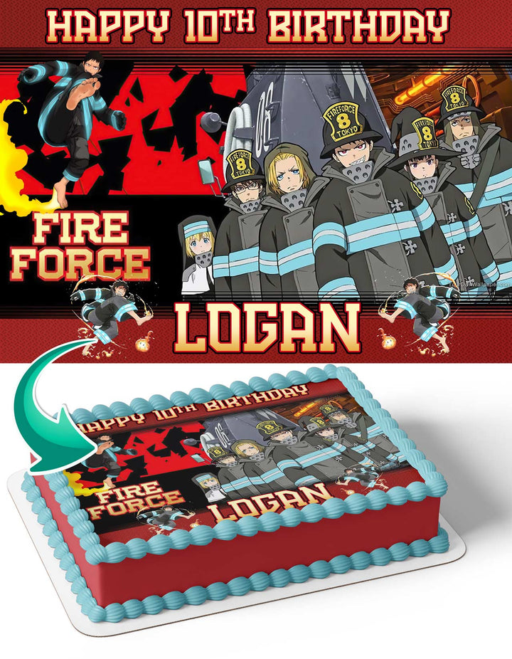 Fire Force Edible Cake Toppers