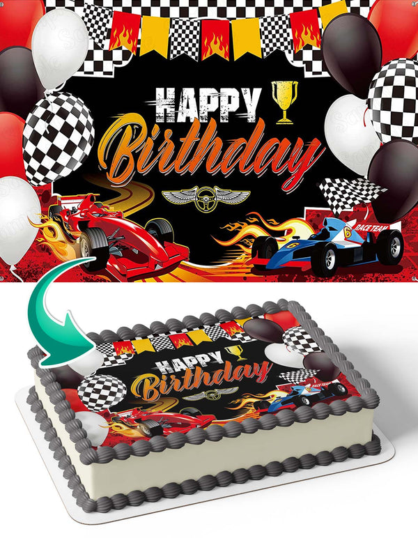 Formula 1 Cars Racing Kids Edible Cake Toppers